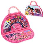 Disney Stitch Kids Art Set 40 Plus Pieces Disney Princess Kids Colouring Sets Paints Colouring Pencils Markers Crayons Travel Art Supplies Gifts for Kids (Pink Princess Set)