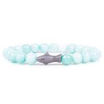 Fahlo Shark Tracking Bracelet, Elastic, supports Saving The Blue, one size fits most for Men and Women, One Size, Stone, no gemstone