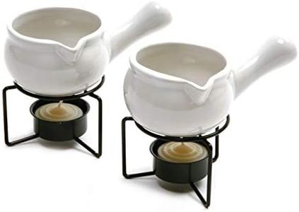 Norpro Ceramic Butter Warmers, Set of 2, 1/3 cup/3 oz, White