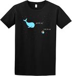 SmartyPants Whale & Petunias Funny Hitchhikers Guide to The Galaxy Book TV Show Inspired Graphic T-Shirt (XL) Black