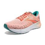 Brooks Women's Glycerin 20 Neutral Running Shoe, Tropical Peach/Fusion Coral/Latigo Bay, 10