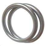 AIVOOF 3" Metal O-Ring, 2 Pack 304 Seamless Welding Stainless Steel Rings Heavy Duty Smooth Solid Multi-Purpose Big Ring for for Crafts, 8mm x 60mm
