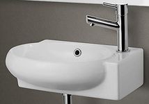 Alfi Brand AB107 Wall Mount Porcelain Bathroom Sink, Small, White