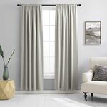 DONREN Light Gray Blackout Curtains - All Season Thermal Insulated Rod Pocket Room Darkening Curtains for Bedroom (2 Panels,42 W x 84 L)