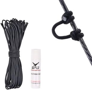 SPG 59ft D Loop Material - Tear and Durable - Archery D Loop String for Compound Bow Withstand 200lbs Bow Release D Loop String with Bow Wax Bowstring Maintenance Tools