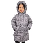 JAN & JUL Long Snow Jacket with Insulation for Boys (Glacier Dino, Size: 5T)