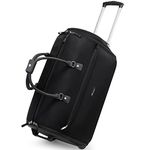 Modoker Rolling Garment Bags for Travel with Shoe Pouch Canvas Garment Bag, Black, Baseline - Compact Garment Bag