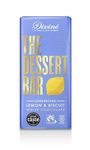 Divine Chocolate Dessert Bar 26% White Chocolate Lemon Cheesecake with Lemon Crisp and Biscuit 180g