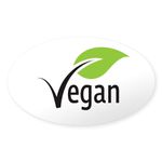 CafePress Vegan Sticker Oval Bumper Sticker, Euro Oval Car Decal