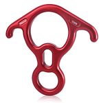 NewDoar Climbing Gear Downhill Equipment Rigging Plate 40kN Rescue Figure 8 Descender with Large Bent-Ear for Climbing Belaying and Rappelling Device