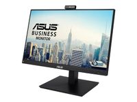 ASUS 23.8” 1080P Video Conferencing Monitor (BE24EQSK) - Full HD, IPS, Built-in Adjustable 2MP Webcam, AI Noise-canceling Mic, Speakers, Eye Care, DisplayPort, HDMI, Wall Mountable, Height Adjustable