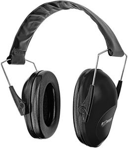 BOOMSTICK Gun Accessories Low Profile Noise Cancelling Over The Head Folding Earmuff Noise Safety Hearing Protection Black