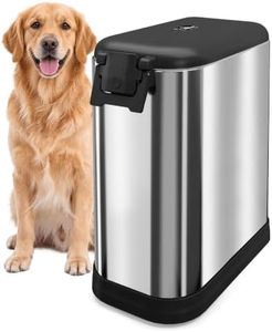35L Stainless Steel Airtight Dog Food Storage Container, Holds 35-40 lb