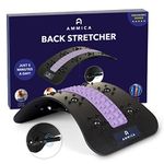 AMMICA Back Stretcher latest model – Adjustable Back Stretching Device for Upper and Lower Back Pain Relief and Relaxation – Comfortable Spine Stretcher & Lumbar Decompressor – Supports up to 150kg