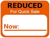 Remarkable Reduced for Quick Sale Stickers, Price Labels for Retail Clearance - 1.8 X 2 inch 500 Pcs/Roll, Orange,Red