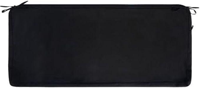 FUNHOME Outdoor Cushion Covers,48" x 18" x 3", No Insert! Patio Cushion Covers Replacemet,Water Resistant Patio Bench Loveseat Cushion Covers 1 Pack, Black(Covers ONLY)