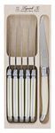 Laguiole 6 x Steak Knifes | Ivory Colour | Knifes Set In wooden Tray | Made In France