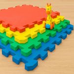 LILTOES EVA Interlocking Play Mat -12 mm Thick | Floor mat for Kids - Set of 8 Tiles (Multicolour)