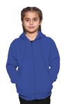 GW CLASSY OUTFIT Kids Girls Boys Zipper Hoodie Unisex Fleece Zipper Top Jacket PE School Sweat Hoodie Casual Fashion UK Size 4-13 Years (9-10 Years, Royal Blue)