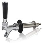 PERA Draft Beer keg Faucet with 4-1/2 Inch 127mm Shank Kit with Black Handle for Beer Keg Kegging