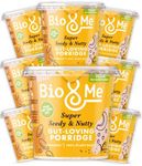 Bio&Me: Super Seedy & Nutty Gut-Loving Porridge 8-Pack (8 x 58g pots) / 100% plant-based, Vegan, High in Fibre, Low Sugar/On The Go Breakfast
