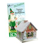 Knox 078510W Metal Incense Burner House - Winter Motif - 5'' H x 2.5'' W x 3'' D