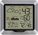 La Crosse Technology Advanced Wireless Weather Station: Dynamic Icons, Barometric Pressure, Atomic Time, Temperature/Humidity Gauge, Recording, Stylish Display, Fast Reception & Long Range (330 Feet)