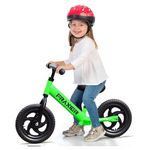 Balance Bike Kids Lightweight Pedal Free Cycle | Balance Learning Bicycle | Suitable for Girls and Boys 2-5 Years Old (Green)