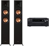 Klipsch Reference Premiere RP-5000F II Floorstanding Speaker with 5.25” Cerametallic Woofers in Ebony with Onkyo TX-NR6100 7.2 Channel THX Certified Network AV Receiver