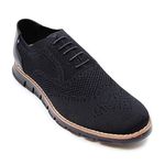 Nautica Men's Wingdeck Oxford Shoe Fashion Sneaker, Black/Black, 8