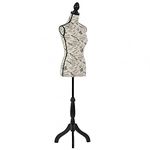 Loop Group - Female Dress Form With Wooden Base, Premium Store Display Mannequin, Model Hanger for Dress and Kurti Display Stand (Beige)