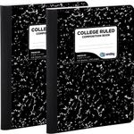 Composition Notebooks Wide Ruled Paper, Colored Marble Composition Notebook Covers, 100 Sheets (200 pages) Composition Books, Marble Notebooks Wide Ruled, Pink -Red -Grey -Green – by Enday