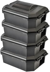 Roshield Tamper-Resistant Safety Bait Box for Rodent Trap and Rodenticide Posion Control Treatments (UK-Made, Empty) x 4