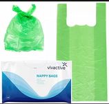 Vivactive Extra Large Incontinence Nappy Disposal Bags - 100 Pack, green