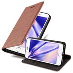 cadorabo Book Case works with Apple iPhone 6 / iPhone 6S in CAPPUCCINO BROWN - with Magnetic Closure, Stand Function and Card Slot - Wallet Etui Cover Pouch PU Leather Flip