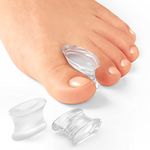 Povihome 10 Pack Gel Bunion Corrector & Toe Spacers Separators and Straightener Orthotics (0.4''Thick, 0.85'' Height) for Sports Activities, for Men and Women Overlapping Toes, Bunion Pain Relief - Small Size