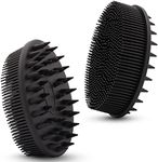 Upgrade Silicone Body Scrubber and Hair Shampoo Brush, All in One, Premium Silicone Loofah, Exfoliating Body Brush, Shower Scrubber for Body, Scalp Massager for Women, Men, Pet