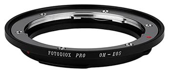 Fotodiox Pro Lens Mount Adapter, Olympus OM Lens to Canon EOS Camera, for Canon EOS 1D, 1DS, Mark II, III, IV, 1DX, 1DC, 5D, 5D Mark II, III 7D, 50D, 60D, 60D, Digital Rebel T3i, T4i, T5i, SL1, and C300, C500