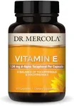 Dr. Mercola Vitamin E (134 mg) Dietary Supplement, 30 Capsules (30 Servings), Balance of Tocopherols and Tocotrienols, Non GMO, Gluten Free, Soy Free