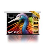 NothingProjector Projector Screen ALR, 120 inch Motorized Drop Down, 95% Ambient Ceiling Light Rejecting, 4K UHD, Pull Down with Remote, Ultra Short Throw Projection, Wall Mount, Home Theater A
