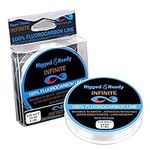 Rigged and Ready Infinite Fluorocarbon-8lb, 3.6kg Fluoro Fishing Line Leader-50m 54.6y Virtually Invisible=More Bites - Saltwater Freshwater