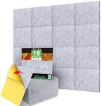 18 Pack Gray Acoustic Panels 12"X12