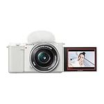 Sony Alpha ZV-E10 - APS-C Interchangeable Lens Mirrorless Vlog Camera Kit - White