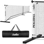 Fostoy Pickleball Set with Net, 22 FT Pickleball Net Regulation Full Size, Portable Pickle Ball Game Net System for Driveway Backyards, with Carrying Bag (Pickleball Net(White))