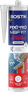 Bostik FIXPRO – Mastic Colle de Fixation MSP 117 Conditions Extrêmes – Intérieur/Extérieur – Collage Même Sous la Pluie – Mastic Hybride Polymère – Transparent – 1 Cartouche 290 ml