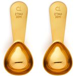 Apace Living Coffee Scoop (Set of 2) - 2 Tablespoon (Tbsp) - The Best Stainless Steel Measuring Spoons for Coffee, Tea, and More