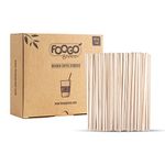 FOOGO Green 500pcs Wooden Coffee Stirrers, 14cm / 5.5" Regular Stirrers, FSC® Certified, Cocktail Stirrers, Wooden Sticks for Craft, for Cold and Hot Drinks, Eco-Friendly, Compostable and Sturdy