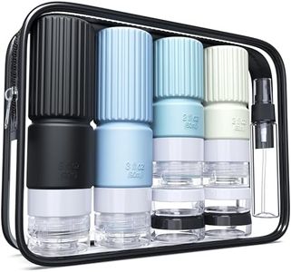18 pack Travel Bottles for Toiletries,TSA Approved Silicone Travel Containers jar for Toiletries,Leak Proof 3oz Refillable Liqus Shampoo And Conditioner Travel Essentials toiletry Bottles