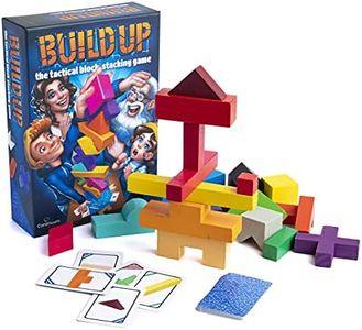 Continuum Games Build Up: The Classic Block Stacking Game 20 Block Tumbling Tower Balancing Game 2-6 Players Ages 8 and Up