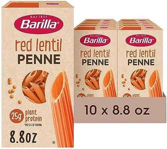 Barilla Red Lentil Penne Pasta, Good Source of Plant-Based Protein, Excellent Source of Fiber, Kosher, Gluten Free & Non-GMO, 8.8 Ounce (Pack of 10)